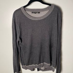Rag and Bone gray slit back sweater. Size medium